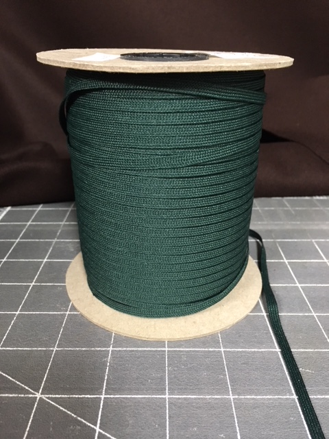 Forest Green Polyester Middy Braid 288 yards at 3/16inch